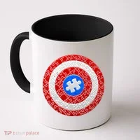Captain Autism Puzzle Shield Coffee Mug thumb 0