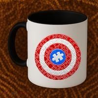 Captain Autism Puzzle Shield Coffee Mug thumb 2