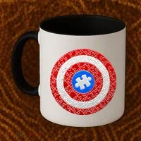 Captain Autism Puzzle Shield Coffee Mug thumb 2