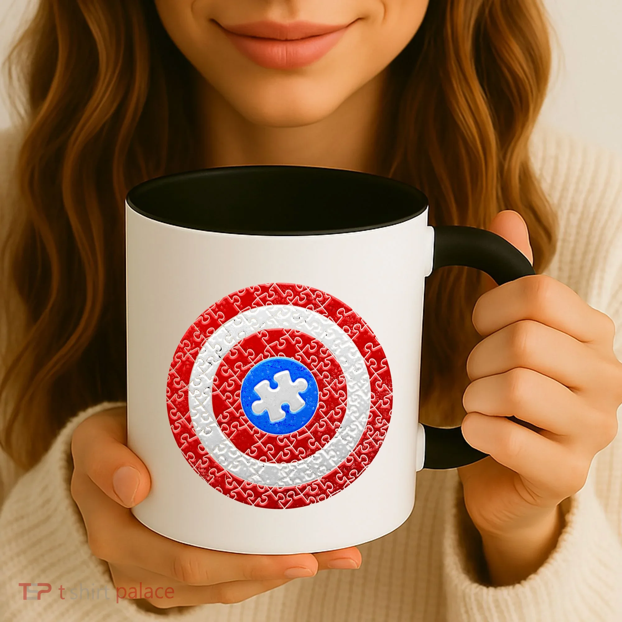 Captain Autism Puzzle Shield Coffee Mug