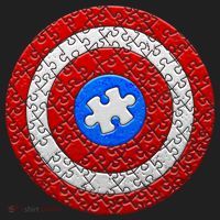 Captain Autism Puzzle Shield Beanie thumb 2