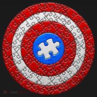 Captain Autism Puzzle Shield Pajama Set thumb 2