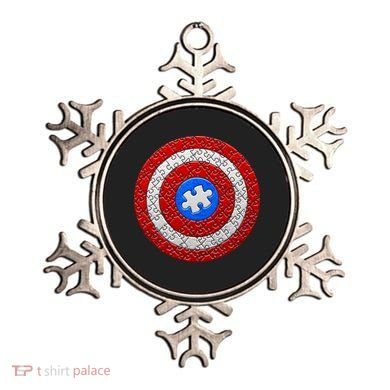 Captain Autism Puzzle Shield Ornament