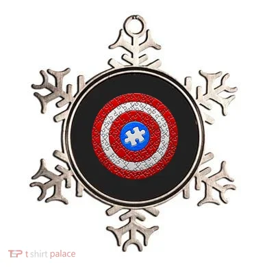 Captain Autism Puzzle Shield Ornament