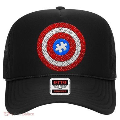 Captain Autism Puzzle Shield Hat