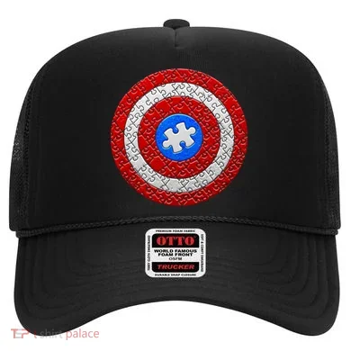 Captain Autism Puzzle Shield Hat