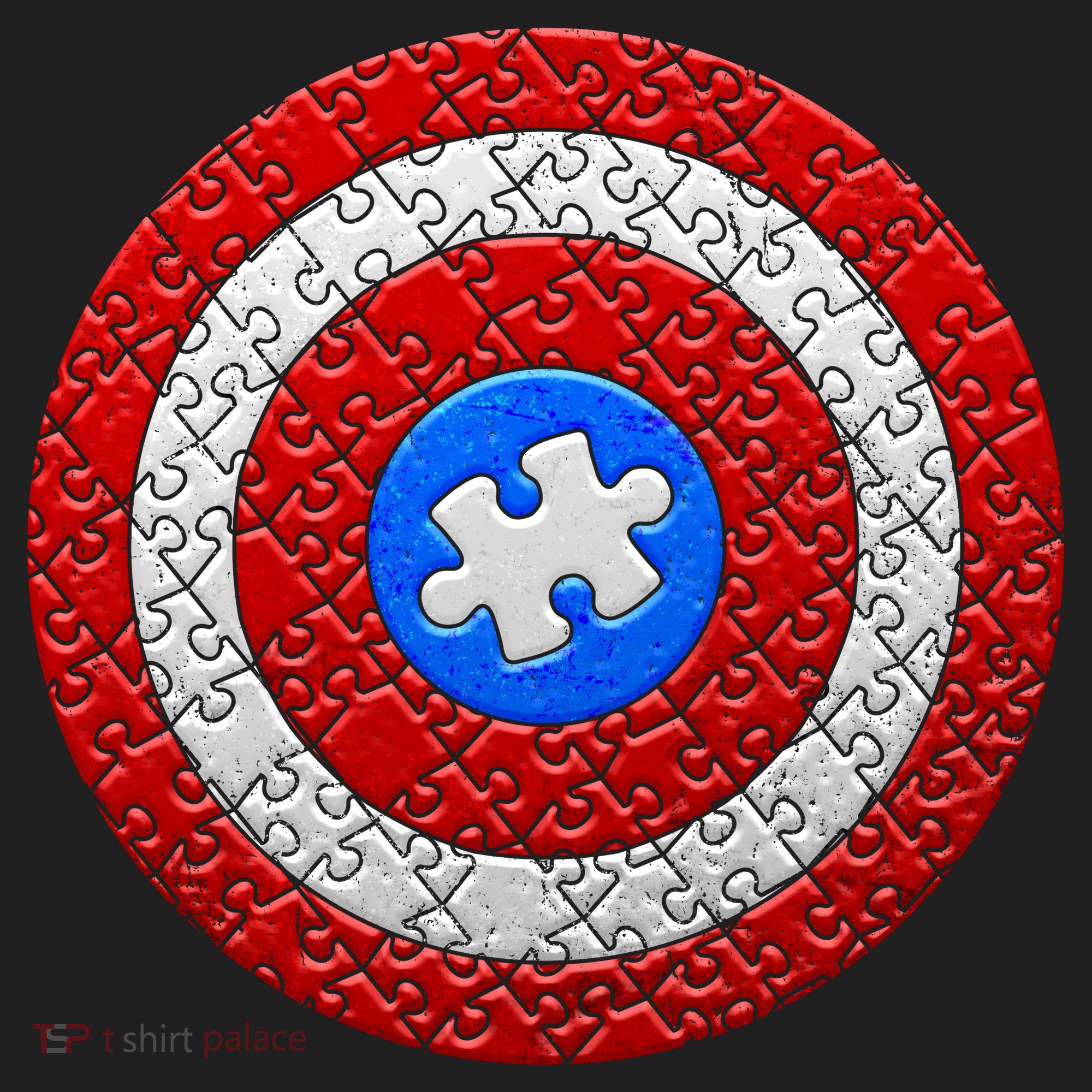 Captain Autism Puzzle Shield Hat