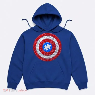 Captain Autism Puzzle Shield Hoodie