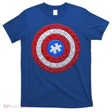 Captain Autism Puzzle Shield T-Shirt