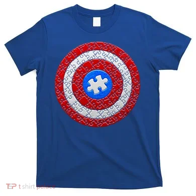 Captain Autism Puzzle Shield T-Shirt