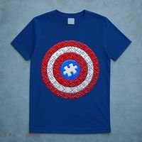 Captain Autism Puzzle Shield T-Shirt thumb 5
