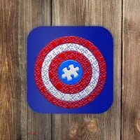 Captain Autism Puzzle Shield Coaster thumb 0