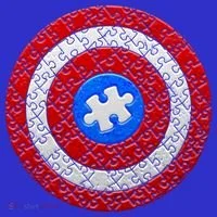 Captain Autism Puzzle Shield Coaster thumb 2