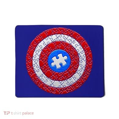 Captain Autism Puzzle Shield Mousepad