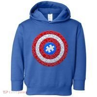 Captain Autism Puzzle Shield Toddler Hoodie thumb 0