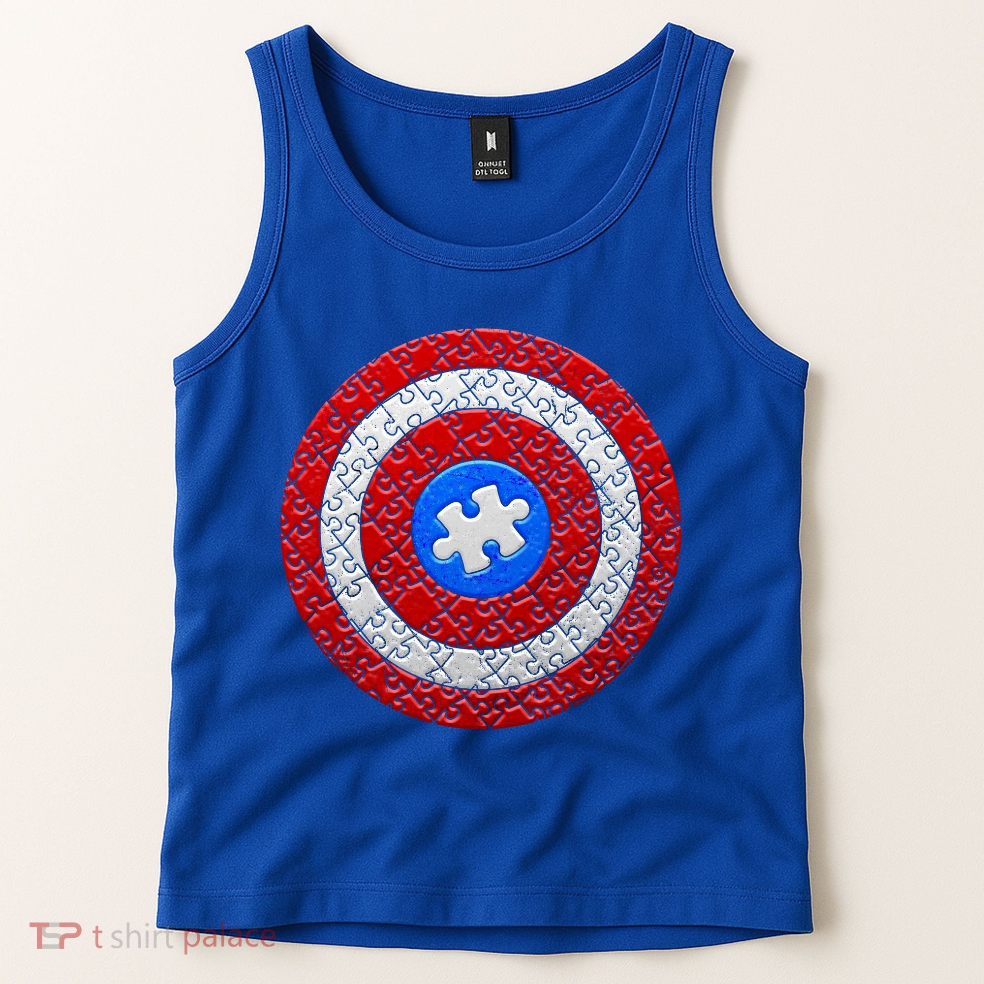 Captain Autism Puzzle Shield Tank Top