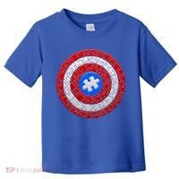 Captain Autism Puzzle Shield Toddler T-Shirt thumb 0