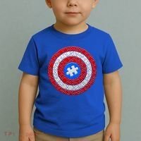 Captain Autism Puzzle Shield Toddler T-Shirt thumb 2