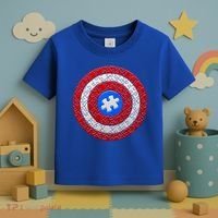 Captain Autism Puzzle Shield Toddler T-Shirt thumb 3