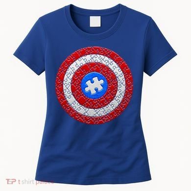Captain Autism Puzzle Shield Women's T-Shirt