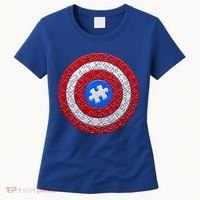 Captain Autism Puzzle Shield Women's T-Shirt thumb 0