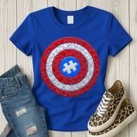 Captain Autism Puzzle Shield Women's T-Shirt thumb 3