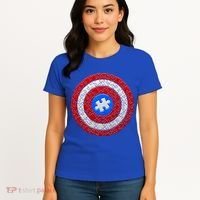 Captain Autism Puzzle Shield Women's T-Shirt thumb 4