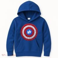 Captain Autism Puzzle Shield Kids Hoodie thumb 0