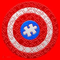 Captain Autism Puzzle Shield Santa Hat thumb 1
