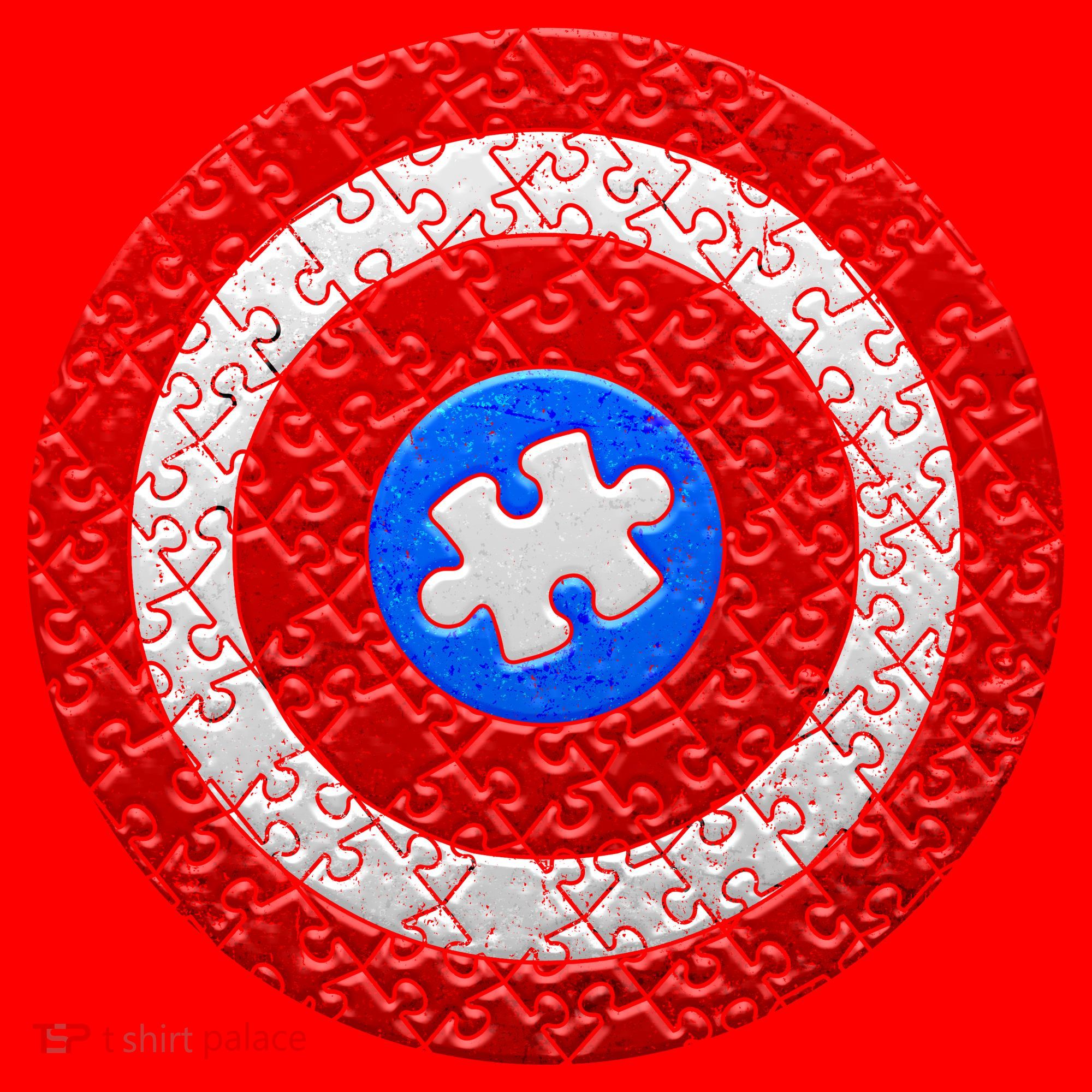 Captain Autism Puzzle Shield Santa Hat