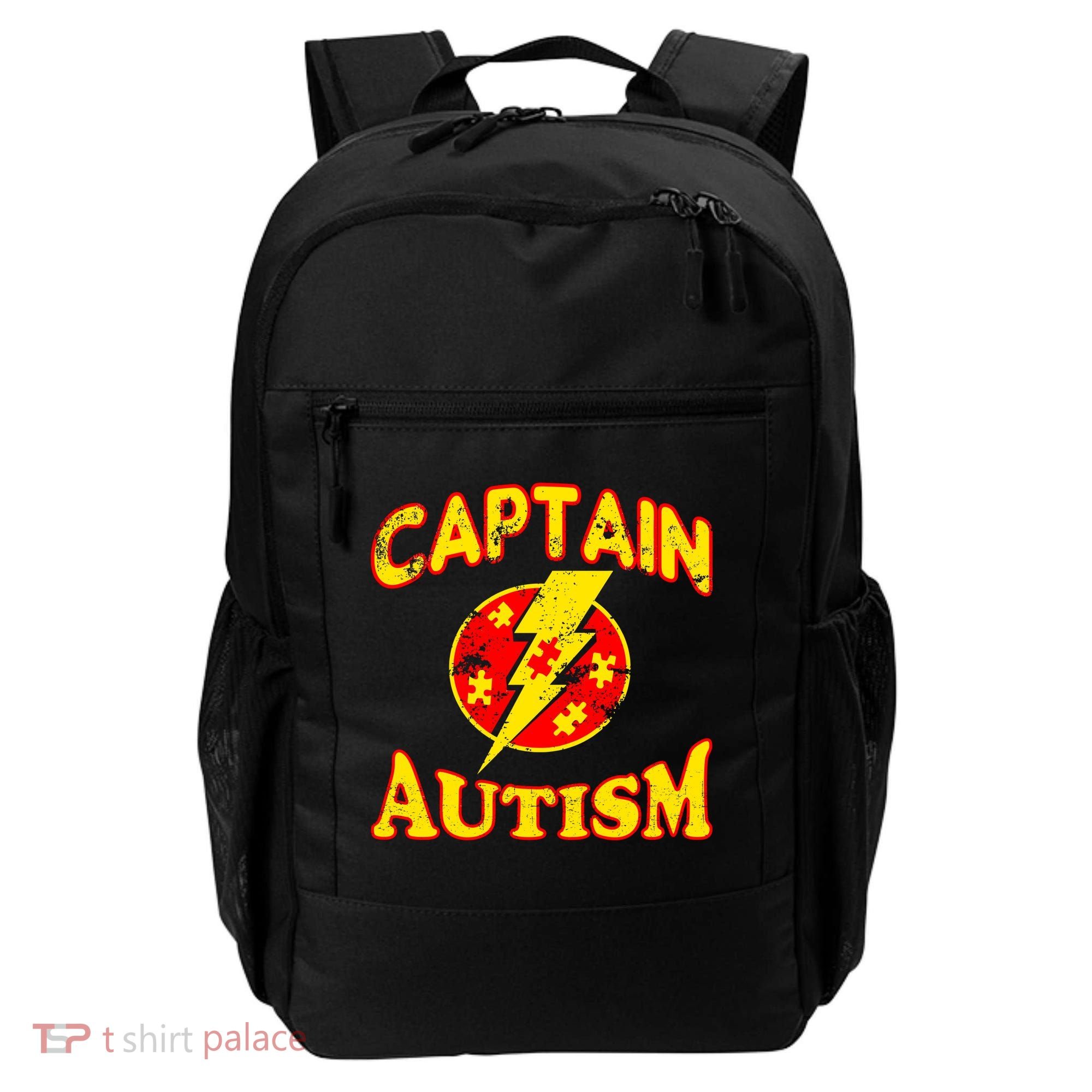 Captain Autism Superhero Logo Backpack