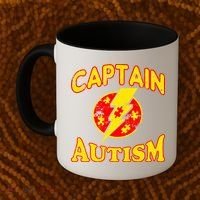 Captain Autism Superhero Logo Coffee Mug thumb 2