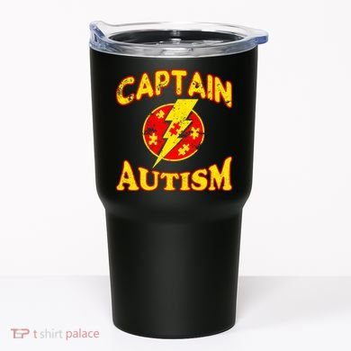 Captain Autism Superhero Logo Tumbler