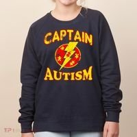 Captain Autism Superhero Logo Women's Sweatshirt thumb 0