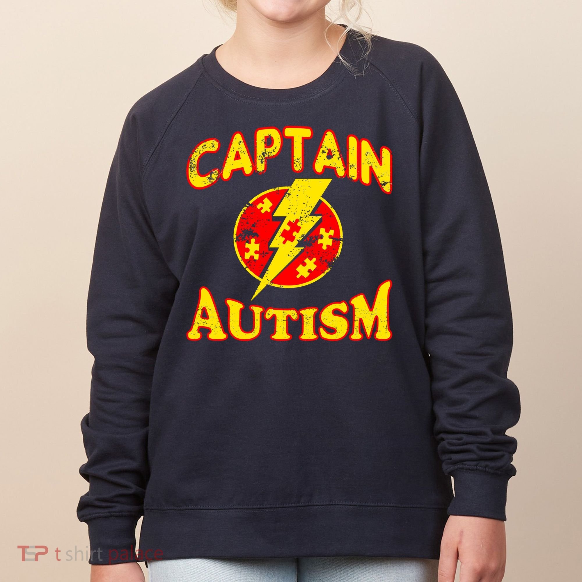 Captain Autism Superhero Logo Women's Sweatshirt