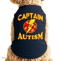 Captain Autism Superhero Logo Doggie Tank thumb 0