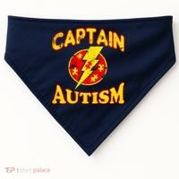 Captain Autism Superhero Logo USA-Made Doggie Bandana thumb 0