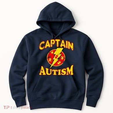 Captain Autism Superhero Logo Hoodie