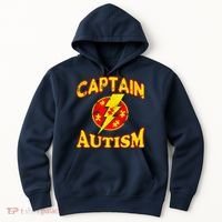 Captain Autism Superhero Logo Hoodie thumb 0