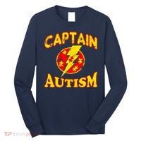 Captain Autism Superhero Logo Long Sleeve Shirt thumb 0