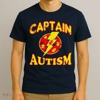 Captain Autism Superhero Logo T-Shirt thumb 3