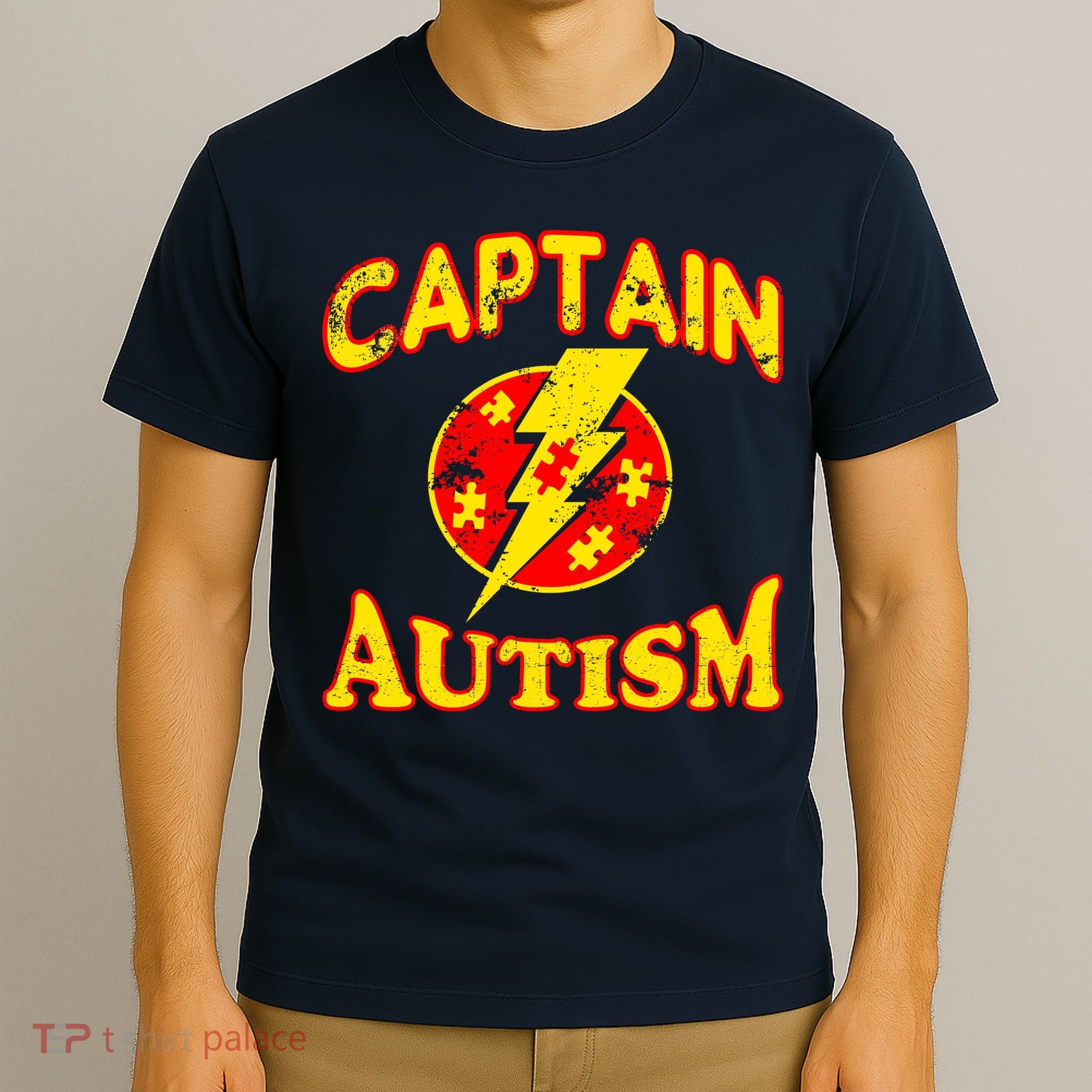 Captain Autism Superhero Logo T-Shirt