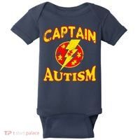 Captain Autism Superhero Logo Baby Bodysuit thumb 0