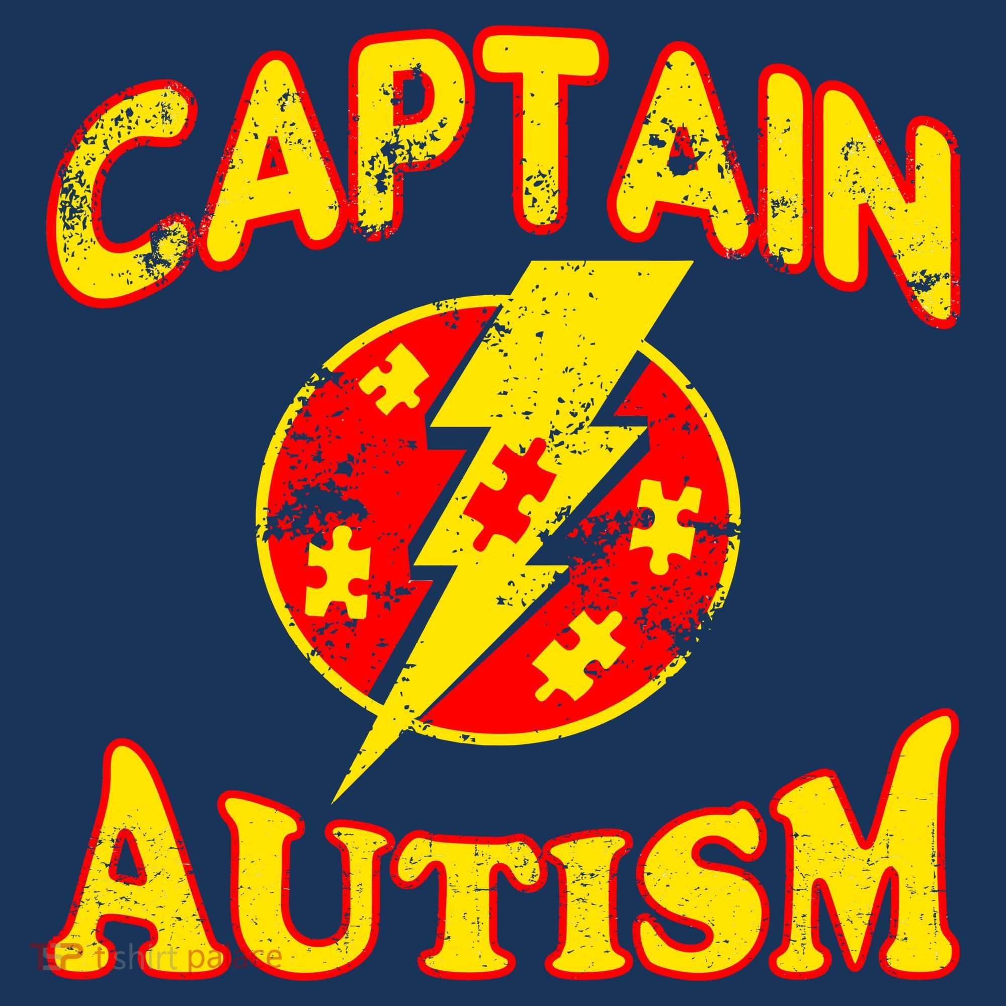 Captain Autism Superhero Logo Baby Bodysuit