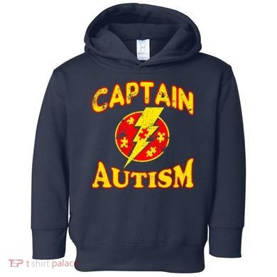 Captain Autism Superhero Logo Toddler Hoodie