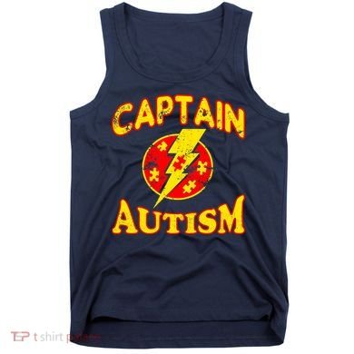 Captain Autism Superhero Logo Tank Top