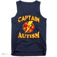 Captain Autism Superhero Logo Tank Top thumb 0