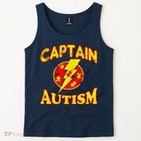 Captain Autism Superhero Logo Tank Top thumb 2