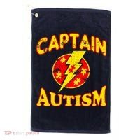 Captain Autism Superhero Logo Golf Towel thumb 0