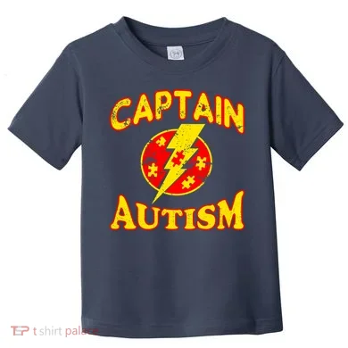 Captain Autism Superhero Logo Toddler T-Shirt